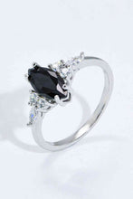 Load image into Gallery viewer, 925 Sterling Silver Black Agate Ring