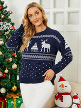 Load image into Gallery viewer, Reindeer Round Neck Sweater