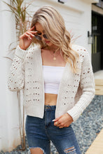 Load image into Gallery viewer, Open Front Cuffed Cropped Cardigan