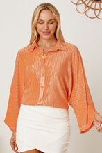 Load image into Gallery viewer, Textured Button Up Long Sleeve Shirt