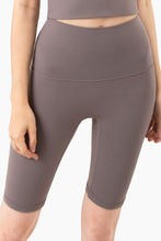 Load image into Gallery viewer, Breathable High-Rise Wide Waistband Biker Shorts