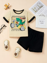 Load image into Gallery viewer, Boys Graphic T-Shirt and Shorts Set