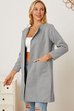 Load image into Gallery viewer, Open Front Pocketed Long Sleeve Coat