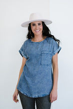 Load image into Gallery viewer, Doe & Rae Take Me There Denim Top