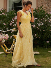Load image into Gallery viewer, Polka Dot Rhinestone Detail Ruffled Tulle Dress