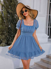 Load image into Gallery viewer, Square Neck Ruffle Hem Dress