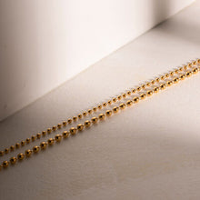 Load image into Gallery viewer, 18K Gold-Plated Lobster Closure Bead Necklace