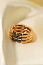 Load image into Gallery viewer, Triple-Layered Rhinestone Ring