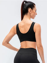 Load image into Gallery viewer, Scoop Neck Padded Sports Bra