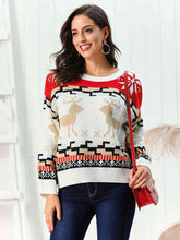 Load image into Gallery viewer, Reindeer Round Neck Sweater