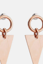 Load image into Gallery viewer, Stainless Steel Triangle Dangle Earrings