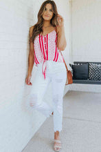 Load image into Gallery viewer, Printed Tie-Front V-Neck Cami