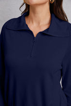 Load image into Gallery viewer, Half Zip Collared Neck Sweatshirt and Pants Set