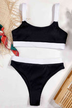 Load image into Gallery viewer, Color Block Scoop Neck Bikini Set