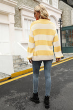 Load image into Gallery viewer, Striped Balloon Sleeve Knit Pullover