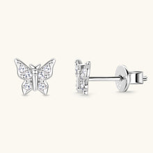 Load image into Gallery viewer, Moissanite 925 Sterling Silver Butterfly Stud Earrings