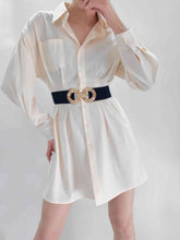 Load image into Gallery viewer, Geometric Buckle Elastic Wide Belt