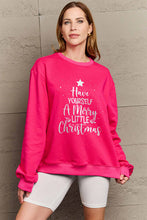 Load image into Gallery viewer, Simply Love Full Size HAVE YOURSELF A MERRY LITTLE CHRISTMAS Round Neck Sweatshirt