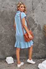 Load image into Gallery viewer, Button Front Ruffle Hem Dress