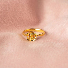 Load image into Gallery viewer, Rose Shape 18K Gold-Plated Ring