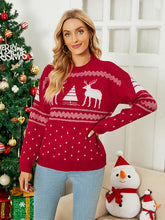 Load image into Gallery viewer, Reindeer Round Neck Sweater