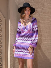 Load image into Gallery viewer, Printed Sweetheart Neck Balloon Sleeve Dress