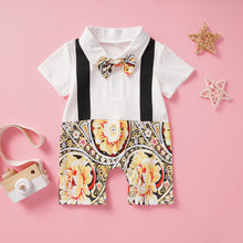 Load image into Gallery viewer, Floral Short Sleeve Collared Jumpsuit