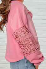 Load image into Gallery viewer, Crochet Snap Button Sweatshirt