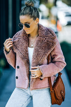 Load image into Gallery viewer, Plush Lining Suede Double-Breasted Jacket