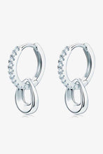 Load image into Gallery viewer, 925 Sterling Silver Moissanite Double Hoop Earrings