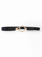 Load image into Gallery viewer, Double Ring Buckle Elastic PU Belt