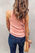 Load image into Gallery viewer, Scalloped Trim Ribbed Sleeveless Top