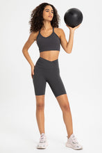 Load image into Gallery viewer, Crisscross Back V-Neck Sports Bra