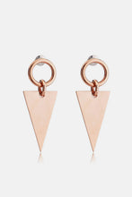 Load image into Gallery viewer, Stainless Steel Triangle Dangle Earrings