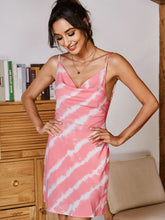 Load image into Gallery viewer, Striped Tie-Dye Spaghetti Strap Dress