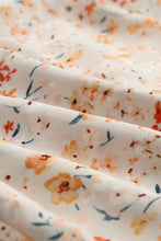 Load image into Gallery viewer, Floral Smocked Tie-Neck Buttoned Blouse