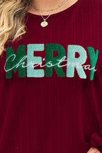 Load image into Gallery viewer, Plus Size MERRY CHRISTMAS Round Neck Long Sleeve Top