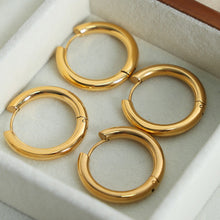 Load image into Gallery viewer, 18K Gold-Plated Huggie Earrings