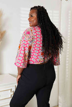 Load image into Gallery viewer, Double Take Tie Hem V-Neck Three-Quarter Sleeve Blouse