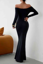 Load image into Gallery viewer, Off-Shoulder Long Sleeve Maxi Dress