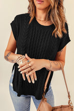 Load image into Gallery viewer, Cable-Knit Side Slit Sweater Vest