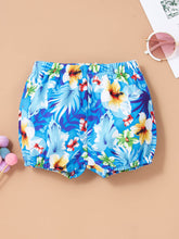 Load image into Gallery viewer, Baby Girl One-Shoulder Ruffled Top and Floral Shorts Set