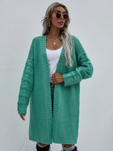 Load image into Gallery viewer, Horizontal Ribbing Open Front Duster Cardigan