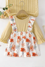 Load image into Gallery viewer, Girls Floral Two-Tone Dress