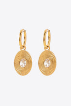 Load image into Gallery viewer, Stainless Steel Oval Dangle Earrings