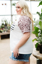 Load image into Gallery viewer, Plus Size Mixed Print Contrast Tee Shirt