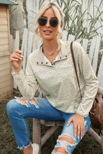 Load image into Gallery viewer, Leopard Print Snap Front Sweatshirt