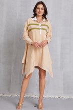 Load image into Gallery viewer, Half Button Handkerchief Hem Dress