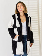 Load image into Gallery viewer, Color Block Button Up Long Sleeve Coat