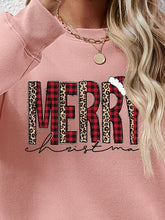 Load image into Gallery viewer, MERRY CHRISTMAS Round Neck Long Sleeve Sweatshirt